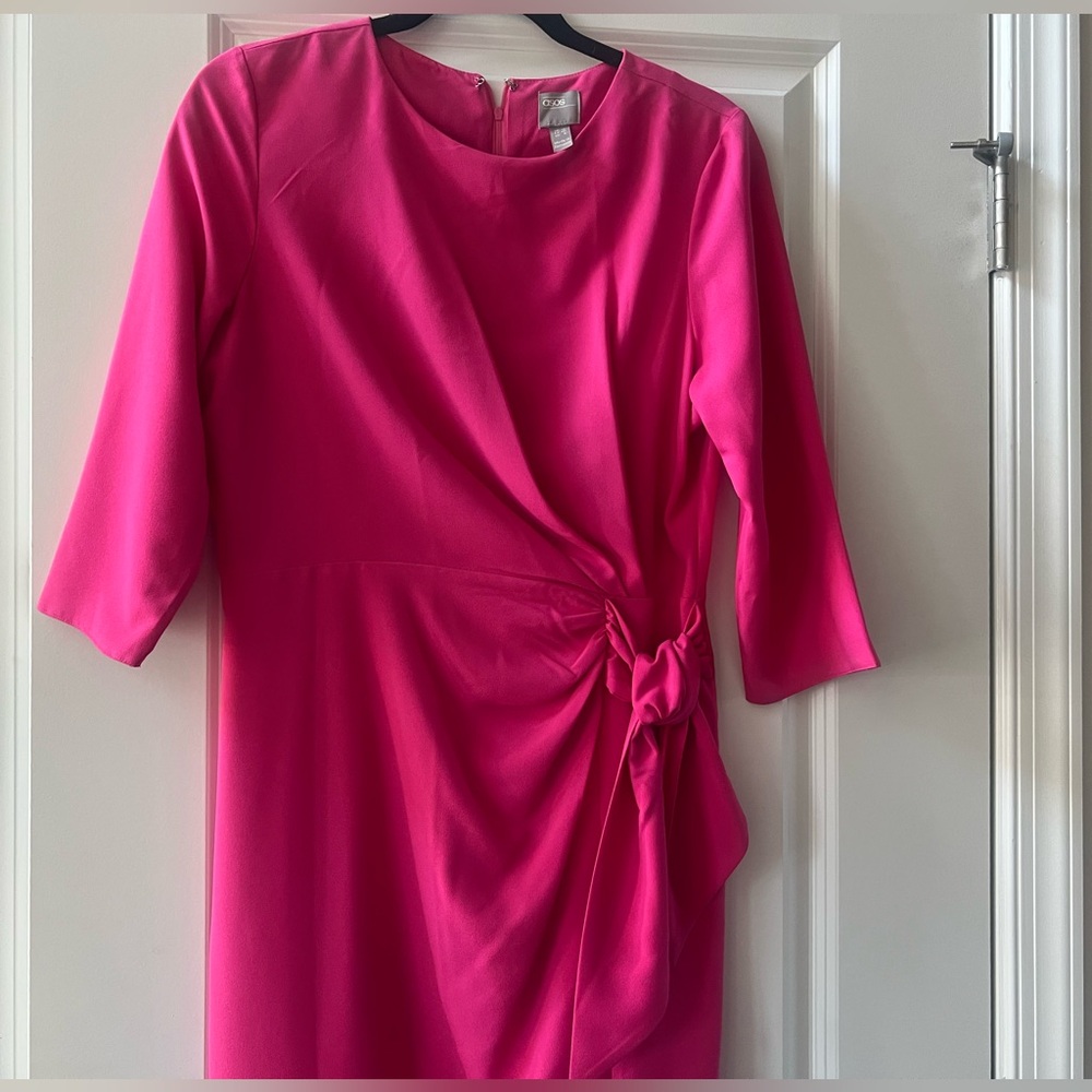 ASOS Pink Ruched Wrap Sheath Dress - Picture 4 of 6